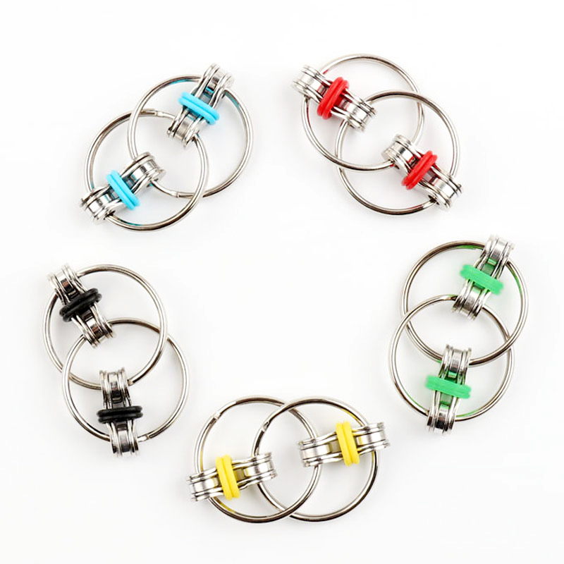Wholesale Fidget Toy Hand Spinner Key Ring Chain Toys for Stress Relieve ADHD Green Aulola UK